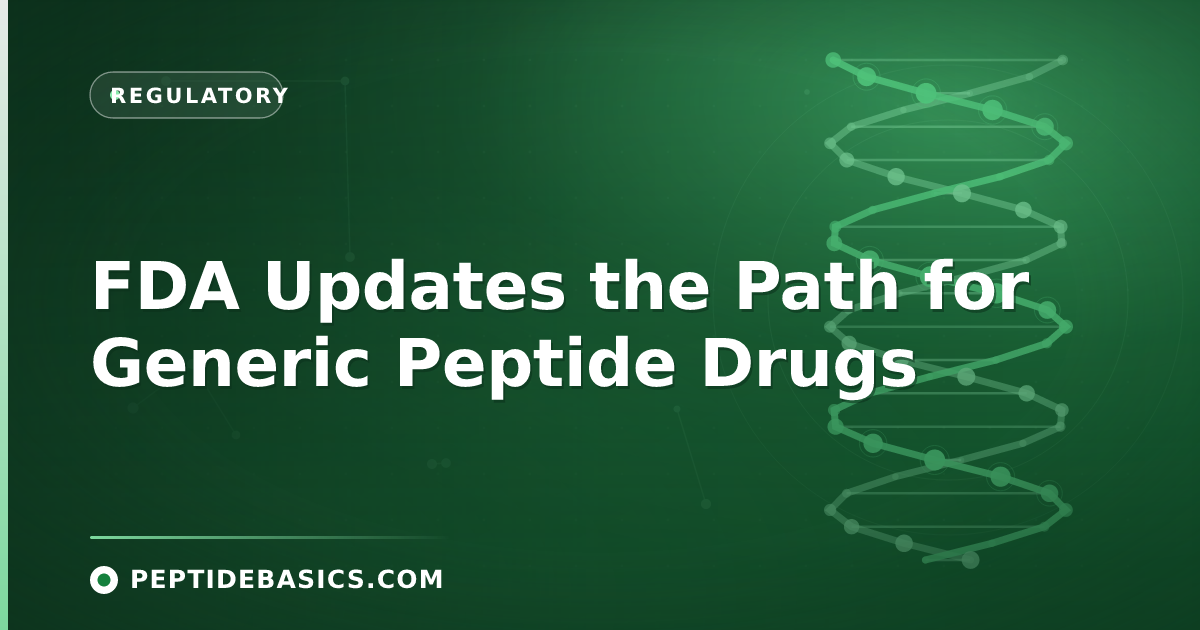 FDA Updates the Path for Generic Peptide Drugs